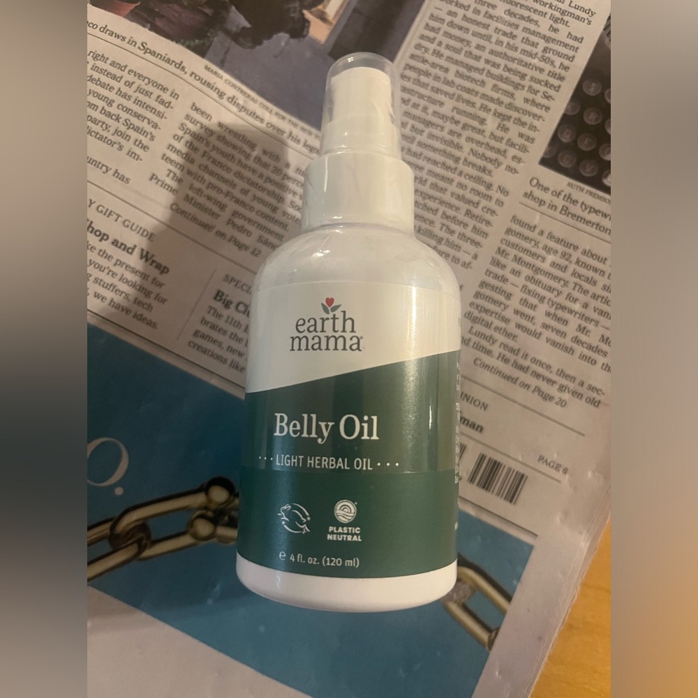 Brand new with plastic wrap Earth Mama Belly Oil